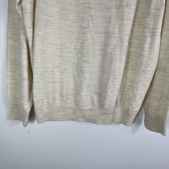 Turnbury Men’s Extra Fine Merino Wool Popover Sweater L Grandpa Literary Preppy - Picture 7 of 11